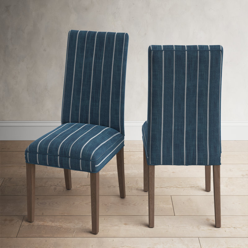 Danika Upholstered Dining Chair in Blue Birch Lane